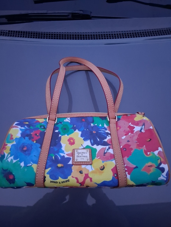 Dooney & Bourke Handbags - Dooney And Burke Purse Bag Floral Flowers Multicolor Authentic